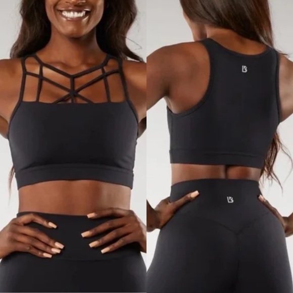 Buffbunny Collection Other - BuffBunny Collection Botanical Sports Bra Onyx black womens size medium preowned